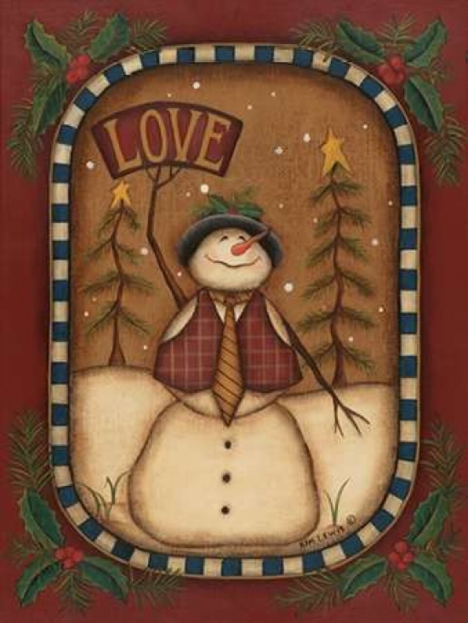Love Snowman Poster Print by Kim Lewis - Item # VARPDXKL027